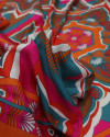 Tecido Crepe Silk Italiano Estampa Lenço Boho Chique Colorido