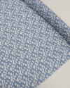 Tecido Viscose Italiano Tapete Floral Branco e Azul