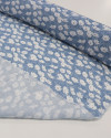 Tecido Viscose Italiano Tapete Floral Branco e Azul