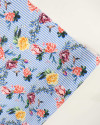 Tecido Viscose Floral Listrado e Colorido
