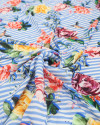 Tecido Viscose Floral Listrado e Colorido