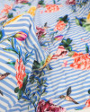 Tecido Viscose Floral Listrado e Colorido