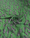 Tecido Crepe de Viscose Pássaros Preto, Branco e Verde Musgo (0.5m)