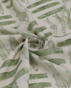 Tecido Viscose Premium Sardine Estampada Verde Menta Sálvia e Creme