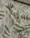 Tecido Viscose Premium Sardine Estampada Verde Menta Sálvia e Creme