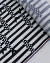 Tecido Viscose Premium Sardine Listrado e Poá Preto e Branco