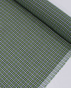 Tecido Linho Misto Italiano Micro Quadriculado Branco, Preto e Verde