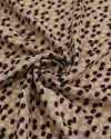 Tecido Viscose Pingos Sobrepostos Colorido e Bege