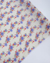 Tecido Cambraia Mista Flores Azul e Vermelha