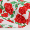 Tecido Viscose Rosas Vermelhas e Branco