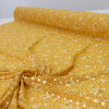 Tecido Crepe Chiffon Toque de Seda com Foil Mostarda