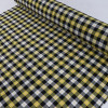 Tecido Flanela Mista Xadrez Branco, Preto e Amarelo