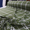 Tecido Flanela Mista Xadrez Branco e Verde Militar