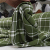 Tecido Flanela Mista Xadrez Branco e Verde Militar