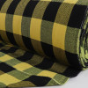 Tecido Flanela Mista Xadrez Retangular Preto e Amarelo