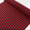 Tecido Flanela Mista Xadrez Quadriculado Preto e Vermelho