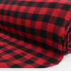 Tecido Flanela Mista Xadrez Quadriculado Preto e Vermelho