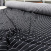 Tecido Viscose Risca de Giz Branco e Preto