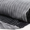 Tecido Viscose Risca de Giz Branco e Preto