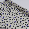 Tecido Crepe Chiffon Texturizado Estampado Preto e Azul