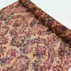 Tecido Crepe Chiffon Macro Cashmere Marsala e Dourado