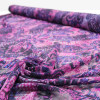 Tecido Crepe Chiffon Brocado Macro Cashmere Azul e Lilás