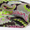 Tecido Crepe Chiffon Macro Cashmere Verde e Rosa Neon