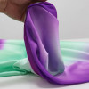 Tecido Crepe Silk Italiano Degradê Roxo e Verde