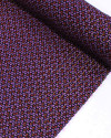 Tecido Viscose com Lurex Micro Estampa Rosa, Vermelho e Preto