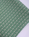 Tecido Viscose Texturizada Geométrico creme e Verde