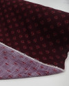 Tecido Viscose Texturizada Estampa Vintage Vermelho e Borgonha