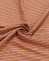 Tecido Viscose Texturizada Risca de Giz Rosa e Argila