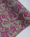 Tecido Viscose Texturizada Estampa Boho Verde e Rosa