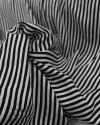 Tecido Viscose Texturizada Listras Finas P/B