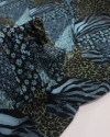 Tecido Crepe Chiffon Multi Estampado Tons de Azul