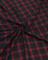 Tecido Flanela Mista Xadrez Duplo Vermelho e Preto