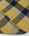 Tecido Flanela Mista Xadrez Preto, Bege e Amarelo Queimado