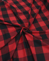 Tecido Flanela Mista Macro Quadriculado Preto e Vermelho