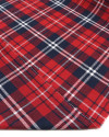 Tecido Flanela Mista Xadrez Tartan Azul Marinho Branco e Vermelho