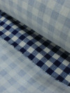 Tecido Linho Misto Leve Micro Xadrez Azul Marinho e Branco 