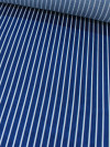 Tecido Viscose Mista Grossa Maquinetada Listras Azul Petroleo