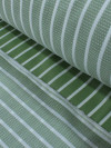 Tecido Viscose Mista Grossa Maquinetada Listras Verde Menta