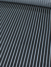 Tecido Tricoline Mista Listras Preto e Branco