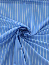 Tecido Tricoline Mista Azul Claro e Branco 