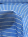 Tecido Tricoline Mista Azul Claro e Branco 