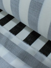 Tecido Crepe de Viscose Macro Listras Preto e Branco