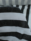 Tecido Crepe de Viscose Macro Listras Preto e Branco