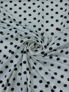 Tecido Crepe de Viscose Poá Preto e Branco