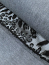 Tecido Sarja Mista Animal Print Cinza 