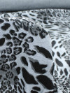 Tecido Sarja Mista Animal Print Cinza 